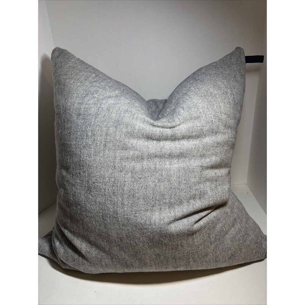 NEWPORT  Pillow Made In USA Feathered Down  Pillow Blue Gray 22 Inches Square